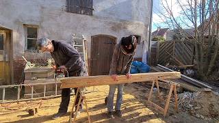 Restoring old beams amp Finishing the FLASE CEILING  ABANDONED house 29 [upl. by Allenrad775]