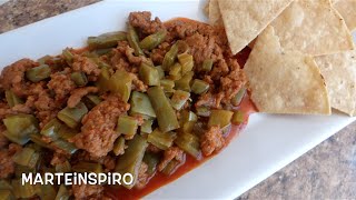 Chile Colorado Con Nopales Y Carne Molida [upl. by Endys486]