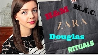 HAUL ❤ Zara HampM Douglas MAC  Rituals [upl. by Earas]