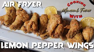 Delicious Air Fryer Lemon Pepper Wings  Air Fryer Recipes  Powerxl 10qt Air Fryer [upl. by Annehsat66]