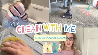 CLEAN WITH ME  SPEED CLEAN  POWER HOUR [upl. by Aitnahc]