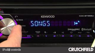 Kenwood KDCBT555U Car CD Receiver Display and Controls Demo  Crutchfield Video [upl. by Asillim]