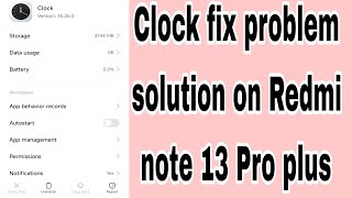 Clock fix problem solution on Redmi note 13 Pro plus [upl. by Elik336]