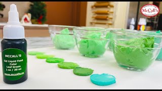 Getting The Right Shades of Green From Gel Colours I McCalls Baking Class Video [upl. by Eniffit906]