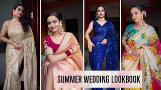 Summer Wedding Saree Lookbook 2022  ft Ethnicplus [upl. by Renckens]