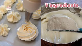 Simplest Basic Buttercream Frosting  not sweet [upl. by Adnorrahs949]