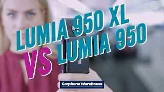 Microsoft Lumia 950 vs Microsoft Lumia 950 XL [upl. by Eirrehc]