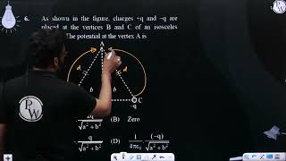 As shown in the figure charges q and q are placed at the vertices B and C of an isoscel [upl. by Ainod]