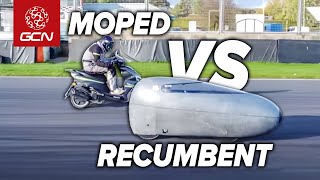 Fastest Recumbent Bike Vs Motorbike  Which Will Win [upl. by Yellat]