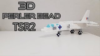 3D Perler Bead TSR2 Fighter Jet FULL TUTORIAL [upl. by Andras]