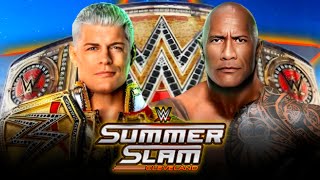 Cody Rhodes vs The Rock Undisputed WWE Championship Full Match WWE SummerSlam 2024 Highlights [upl. by Audi465]