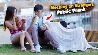 Sleeping on a STRANGERS Prank quotNagalit ang Jowaquot PART 6 [upl. by Naejeillib902]