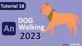 Adobe Animate CC 2023 Dog Walking Animation  Walk Cycle  Hindi  Urdu [upl. by Ecital]