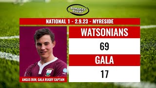 POST MATCH REACTION  WATSONIANS 6917 GALA  NATIONAL 1  2923 [upl. by Boonie395]