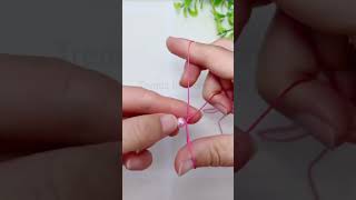 How to Knot in pearls bracelet shorts diy howtomake handmade knot craft hack youtubeshorts [upl. by Erfert]