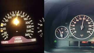 MERCEDES BENZ W210 E430 vs BMW E39 540i ACCELERATION TEST 0260 kmh [upl. by Irat644]