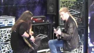 Attila Voros amp Jeff Loomis guitar solo duel  Silverblade booth [upl. by Epps]