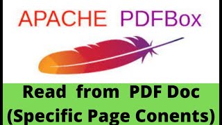 Apache PDF Box Tutorials 5 Read Data From PDF Document  PDFTextStripper in Apache PDF Box [upl. by Felty]