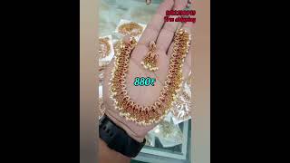 One gram gold Jwellery😍Whatsup 9182150049 free ship no coddiwali jewellerygodonepiece wholesale [upl. by Yatnuahc]