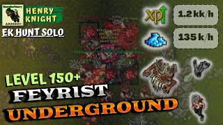 TIBIA EK HUNT SOLO 149 DARK FAUNS  FEYRIST UNDERGROUND [upl. by Runstadler]