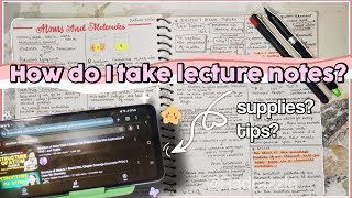 How to take Lecture Notes and how I take them🌷🖋️🦪 [upl. by Sev]