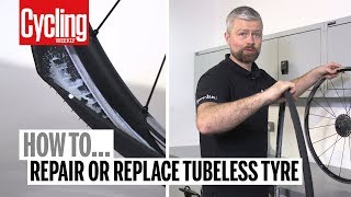 How to Fix a Tubeless Tyre  Cycling Weekly [upl. by Danziger956]