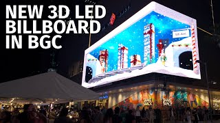 New 3D LED Billboard at Central Square in BGC  DJI Pocket 3 Walking Tour [upl. by Latsirc]