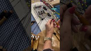 🍃 Bobbin lace leaf tallies are the sign of a true artisan at work Difficulty level 2700 fiberart [upl. by Trovillion853]