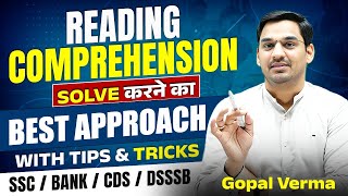 Reading Comprehension For All SSC Exams  Reading Comprehension Tips and Tricks  Gopal Verma Sir [upl. by Llecrad573]