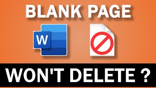 How to Delete a Blank Page You Cant Delete in Word Updated [upl. by Celestina654]