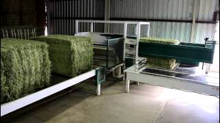 Big Square Bale Slicing and DeStacking [upl. by Horvitz]