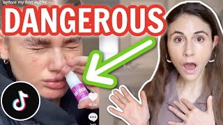 DERMATOLOGIST REACTS TO TIKTOK TANNING NASAL SPRAY DrDrayzday [upl. by Ruamaj]