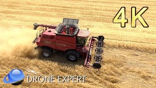 Moisson du blé  Drone 4K  Moissonneuse CASE IH 5088  Drone Expert [upl. by Lilly]