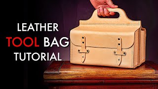 Leather Tool Bag DIY  Tutorial and Pattern Download [upl. by Adnilev]