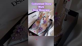 CUSTOMIZED ELEGANCE Stone Work Ladies Shoes  Fashion  Style dsmcollection shoes shorts [upl. by Yruy79]