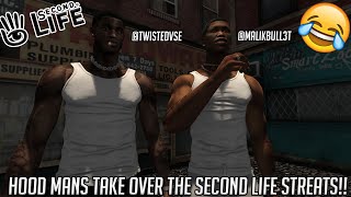 HOOD MANS TAKE OVER THE SECOND LIFE STREETS  Second Life Gameplay Ft Tw1stedVse [upl. by Elsbeth]