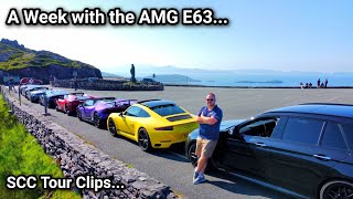 Chasing Supercars on a Road Trip in Ireland in an AMG E63  SCC Private Members [upl. by Atelahs]