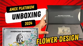 Amex Platinum Unboxing x Kehinde Wiley Flower Design 2024 [upl. by Winifield857]