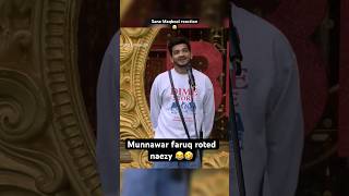 Munnawar faruqi roasting naezy rapper Sana Maqbool reaction munawarfaruqui naezybiggboss [upl. by Neruat]