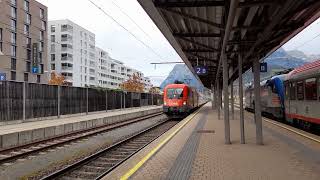 bischofshofenintercityEC 113 von München nach Klagenfurt fährt ein Bahnsteig 2 Bischofshofen [upl. by Wilie]