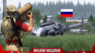 Mi24 getting bullied by a FIM92 Stinger for 10 minutes straight  Russian Helicopter downed in Kyv [upl. by Aileno689]