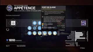 Destiny 2 God Roll PVE Appétence [upl. by Jemma497]