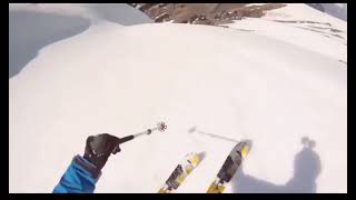 Shot on IPhone meme skiing off the cliff [upl. by Yelsnia198]