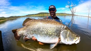 My biggest freshwater fish EVER Barramundi fishing [upl. by Aneekat296]