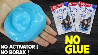 TESTING NO GLUE CLINIC PLUS SHAMPOO SLIME WITHOUT BORAX OR ACTIVATOR [upl. by Burget]