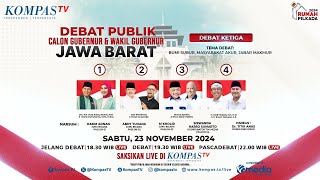 LIVE  Debat Ketiga Calon Gubernur dan Wakil Gubernur Jawa Barat 2024 [upl. by Harrod199]