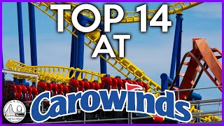 Top 14 Roller Coasters at Carowinds  2022 [upl. by Allcot]