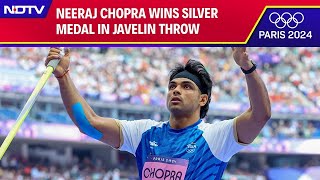 Neeraj Chopra Wins Silver In Javelin Throw Pakistans Arshad Nadeem Takes Gold  Paris Olympics [upl. by Ennaylime651]