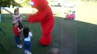 Elmo arrives at Ryans 2nd Birthday party [upl. by Artined715]