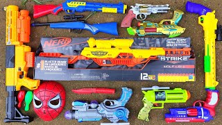 Collecting 7 Sniper Rifles AK47 GUN NERF GUN NERF SNIPER RIFLE M16 GUN NERF MEGA DUAL STRIKE MP5 GUN [upl. by Noitsirhc640]